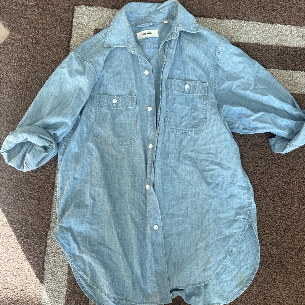 Buck Mason Sky Blue Button-Up Shirt